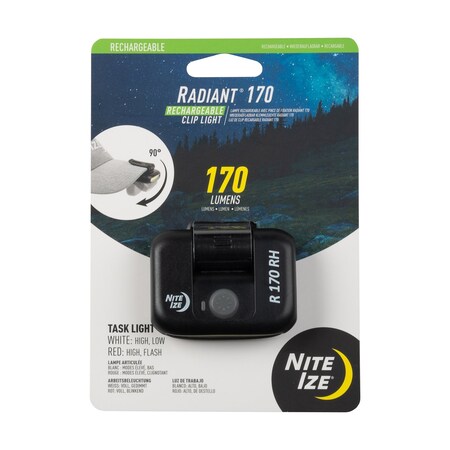 Nite Ize Radiant 170 lm Black LED Cap Light R170RC-01-R7